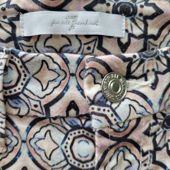 SOLD: 7FAMK Ankle Skinny Printed Geometric Jeans 7 For All Mankind 27 Pattern - Picture 10 of 13